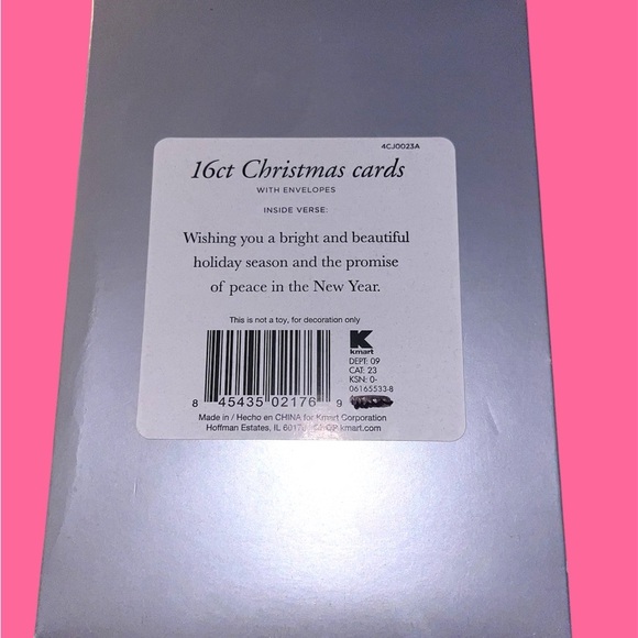 Blue and White Christmas Peace cards with Dove - Picture 4 of 4